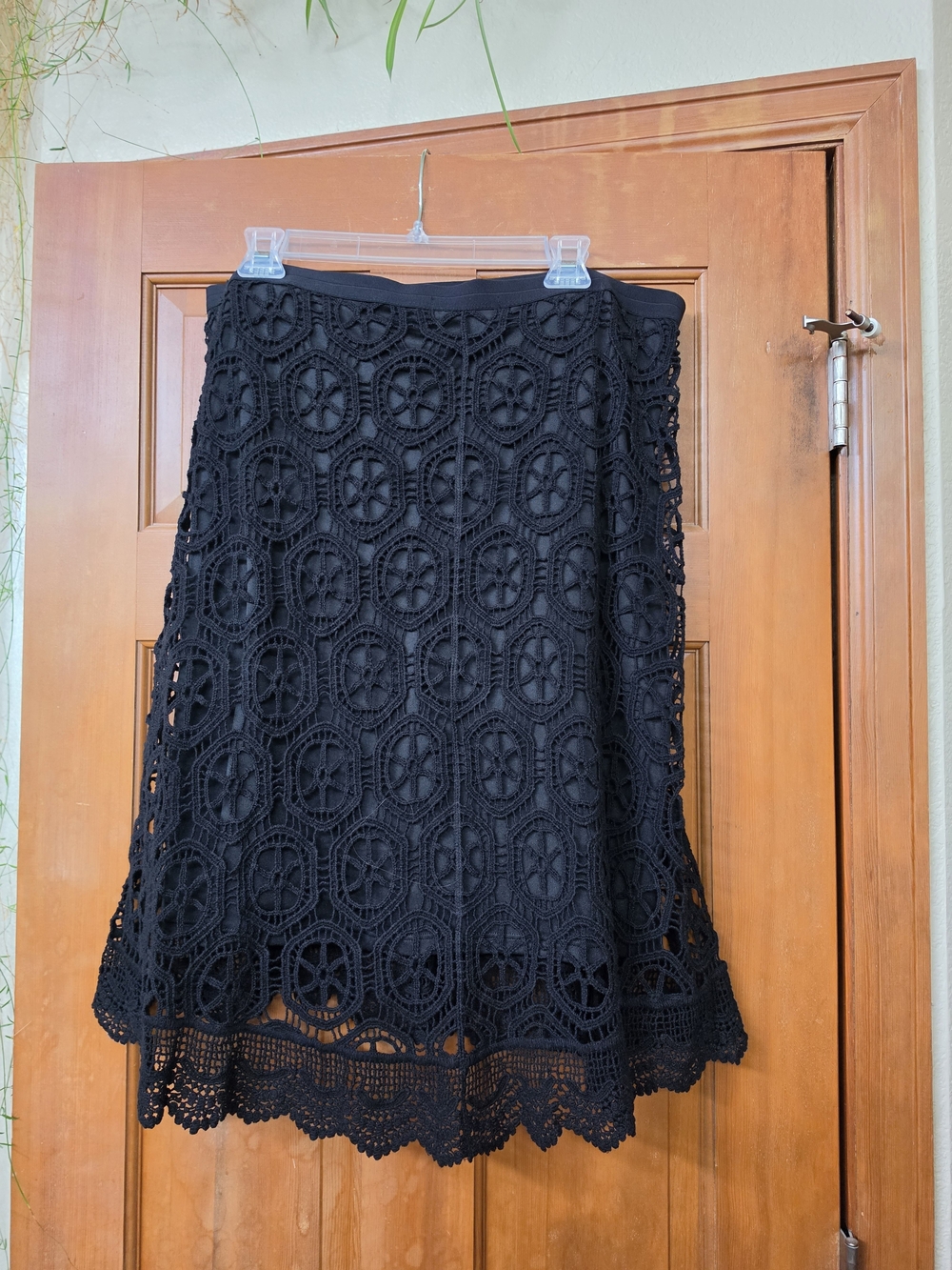 GNW Black Crochet A-Line Skirt